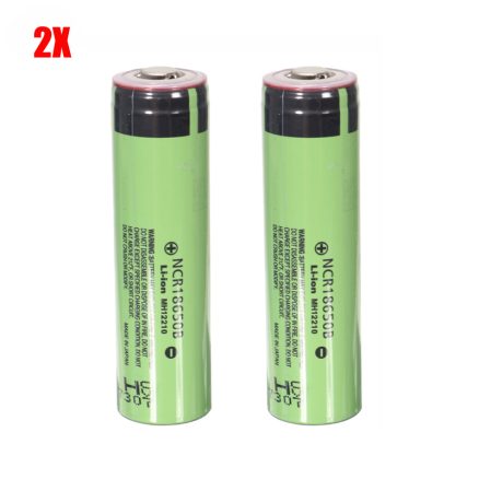2PCS NCR18650B 3400mAh 3.7V Unprotected Pointed Head Rechargeable Li-ion Battery 1