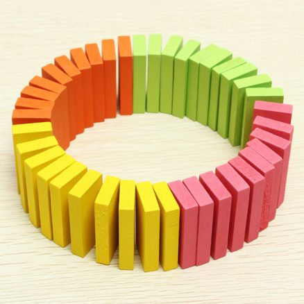 100pcs Many Colors Authentic Standard Wooden Children Domino Toys 3