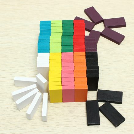 100pcs Many Colors Authentic Standard Wooden Children Domino Toys 4