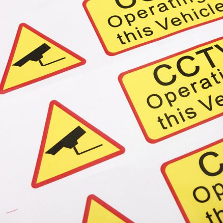 6PCS Car Taxi Sticker Signs Decal CCTV Operating In This Vehicle 2