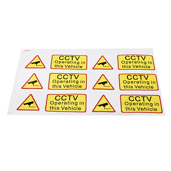 6PCS Car Taxi Sticker Signs Decal CCTV Operating In This Vehicle 3 6PCS Car Taxi Sticker Signs Decal CCTV Operating In This Vehicle - Image 3