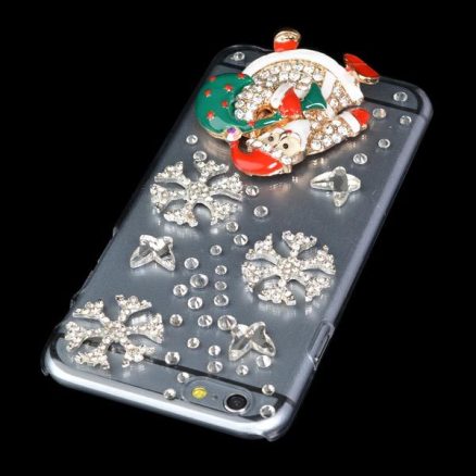 Christmas Gift Handmade Bling Santa Claus Case Cover For iPhone 6 3