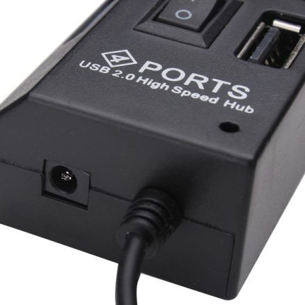 4 Port USB 2.0 Hub High Speed Mini USB Hub Adapter With LED Indicator For Phones 5