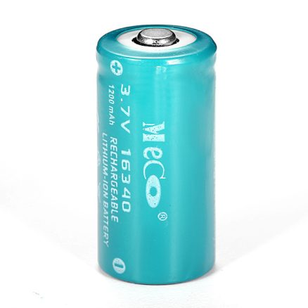 10PCS MECO 3.7v 1200mAh Reachargeable CR123A/16340 Li-ion Battery 6