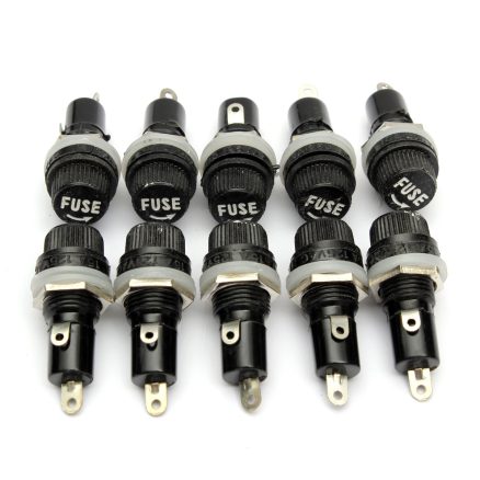 10pcs Electrical Panel Mounted Glass Fuse Holder For Radio Auto Stereo 5x20mm 1