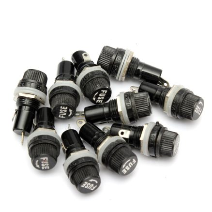 10pcs Electrical Panel Mounted Glass Fuse Holder For Radio Auto Stereo 5x20mm 3