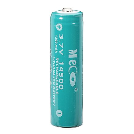 2pcs MECO 3.7V 1200mAh Rechargeable 14500 Li-ion Battery 3