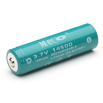 2pcs MECO 3.7V 1200mAh Rechargeable 14500 Li-ion Battery 4
