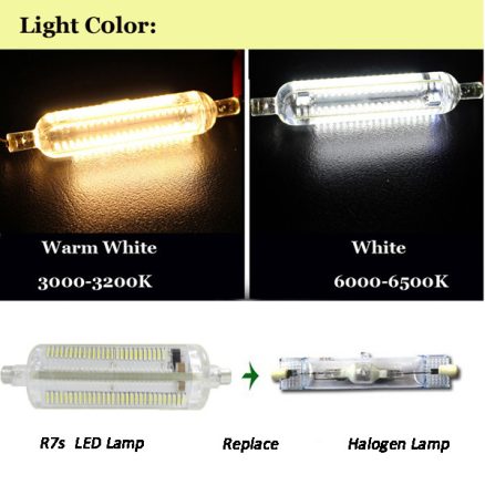 R7S LED Bulb 15W 118MM SMD 3014 228 Pure White/Warm White Corn light Lamp 220V-240V 2