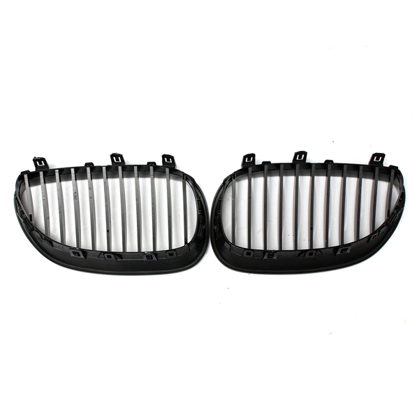 Pair Black Front Sport Wide Kidney Grille Grill for BMW E60 E61 5Series M5 03-10 2 Pair Black Front Sport Wide Kidney Grille Grill for BMW E60 E61 5Series M5 03-10 - Image 2