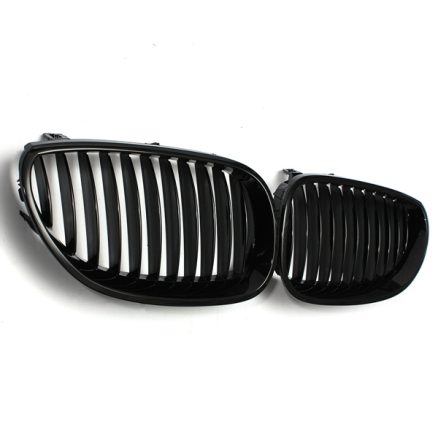 Pair Black Front Sport Wide Kidney Grille Grill for BMW E60 E61 5Series M5 03-10 3