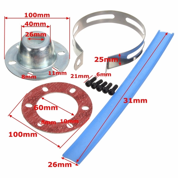 100mm Grilled Blue Stainless Rotating Slip-on Exhaust Muffler Pipe For Motorcycle 3 100mm Grilled Blue Stainless Rotating Slip-on Exhaust Muffler Pipe For Motorcycle - Image 3