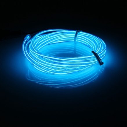 3M EL Led Flexible Soft Tube Wire Neon Glow Car Rope Strip Light Xmas Decor DC12V 7