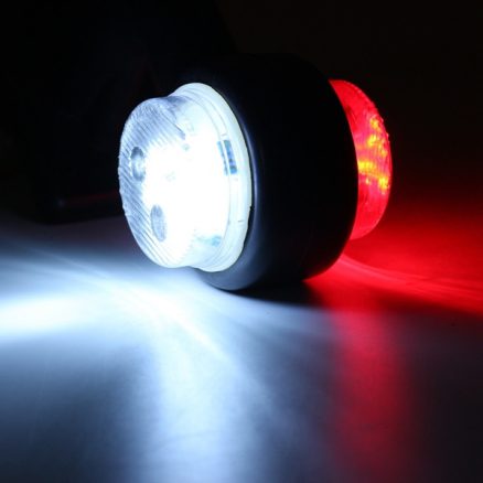 2pcs 5W 10-30V LED Side Maker Light Stalk Indicator Lamp for Truck Trailer Lorry Van 3