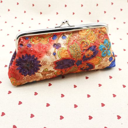 6 Inch Women's Cotton Single Layer Wallet Phone Bag Coins Handbag For iPhone 7/7/6/6s Plus Samsung 5