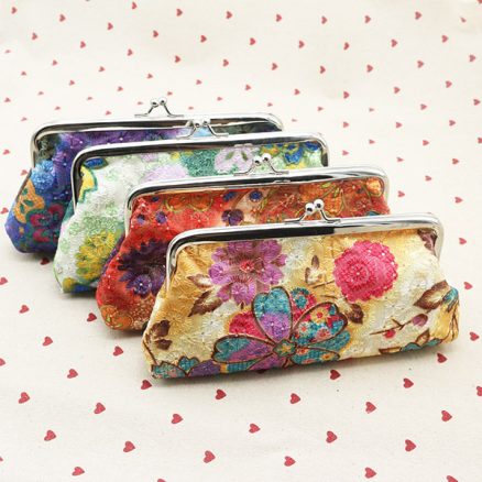 6 Inch Women's Cotton Single Layer Wallet Phone Bag Coins Handbag For iPhone 7/7/6/6s Plus Samsung 7