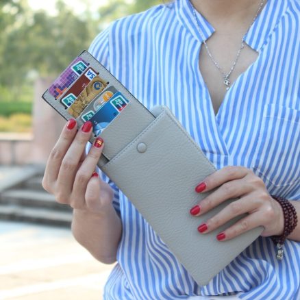 5.5 Inch Women's Vintage Litchi Stria PU Long Wallet Phone Bag Handbag For iPhone 7/7 Plus Samsung 4