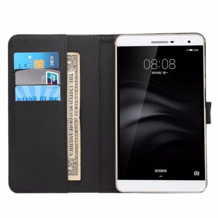 ENKAY PU Leather Wallet Case Cover with Card Holders Stand for Huawei M2 7 Inch Tablet 1