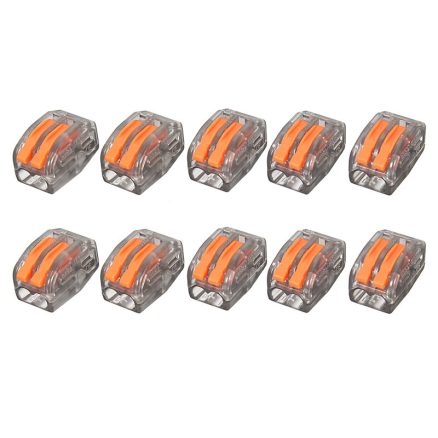 Excellway?® ET15 20Pcs 2 Pin Spring Terminal Block Electric Cable Wire Connector 4