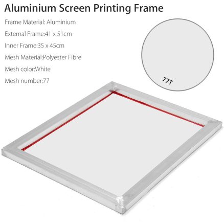 A3 Screen Printing Aluminium Frame Stretched With White 77T Silk Print Mesh 4