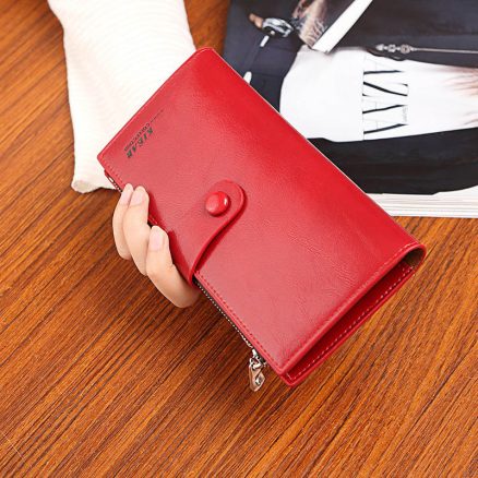 New Fashion Women High Quality PU Leather Long Wallet Handbag Card Holder Coin Purse 2