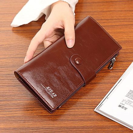 New Fashion Women High Quality PU Leather Long Wallet Handbag Card Holder Coin Purse 3