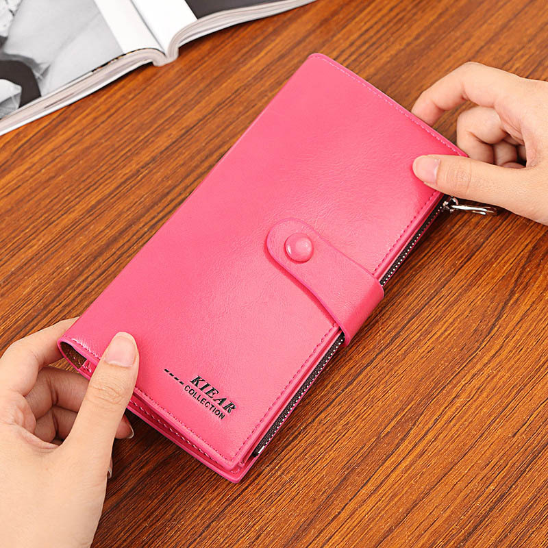 New Fashion Women High Quality PU Leather Long Wallet Handbag Card Holder Coin Purse 6 New Fashion Women High Quality PU Leather Long Wallet Handbag Card Holder Coin Purse - Image 6