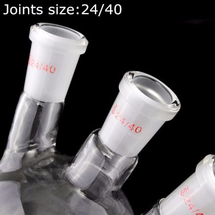 24/40 500ml 3 Neck Round Bottom Flask Bottle Lab Glassware Borosilicate 4