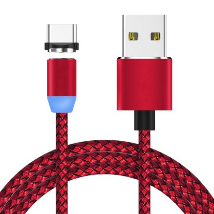 Bakeey 360 Degree Magnetic LED Type-C Braided Data Charging Cable for Samsung S8 Note 8 S9 3