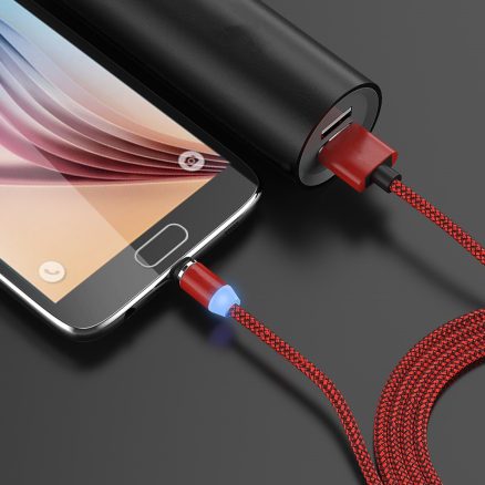 Bakeey 360 Degree Magnetic LED Type-C Braided Data Charging Cable for Samsung S8 Note 8 S9 4