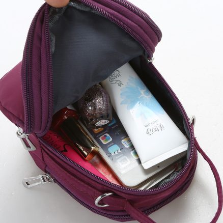 Three-layer Waterproof Zipper Bag/Crossbody Bag/Waist Bag/Pocket/Phone Bag/Hand Bag 6