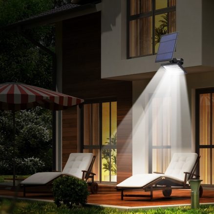 5W Solar Power 50 LED Spotlight Waterproof Landscape Wall Security Light for Outdoor Garden Lawn 4