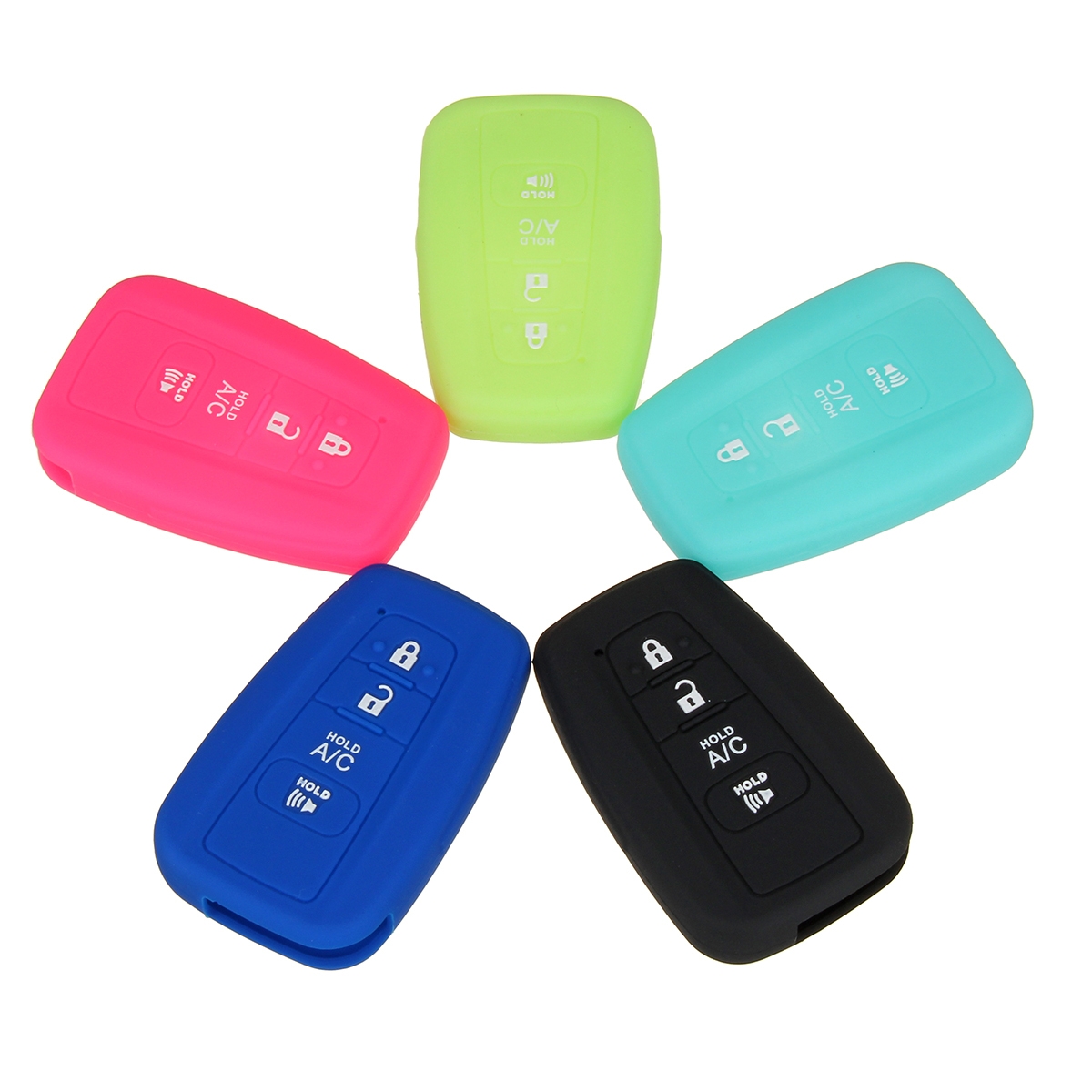 4 Buttons Silicone Car Key Remote Case/bag Cover Holder for Toyota Camry 2018 Prius 2017-2018 2 4 Buttons Silicone Car Key Remote Case/bag Cover Holder for Toyota Camry 2018 Prius 2017-2018 - Image 2