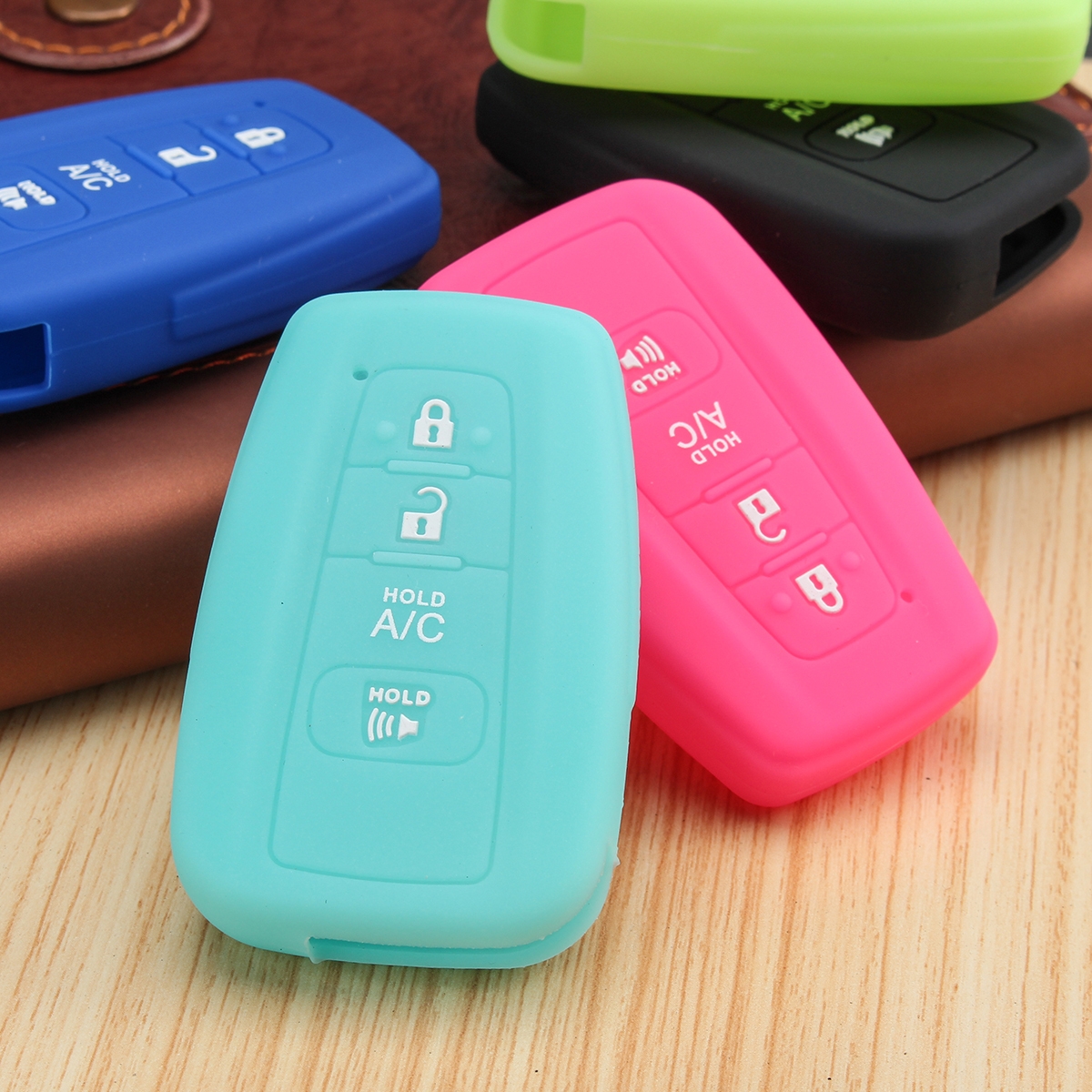 4 Buttons Silicone Car Key Remote Case/bag Cover Holder for Toyota Camry 2018 Prius 2017-2018 3 4 Buttons Silicone Car Key Remote Case/bag Cover Holder for Toyota Camry 2018 Prius 2017-2018 - Image 3