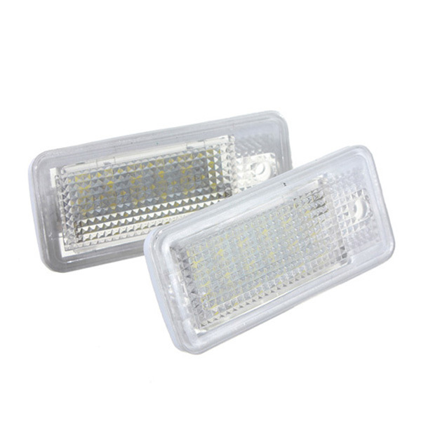 Pair 18 LED License Plate Lights for Audi A3 S3 A4 B6 B7 A6 S6 Q7 2