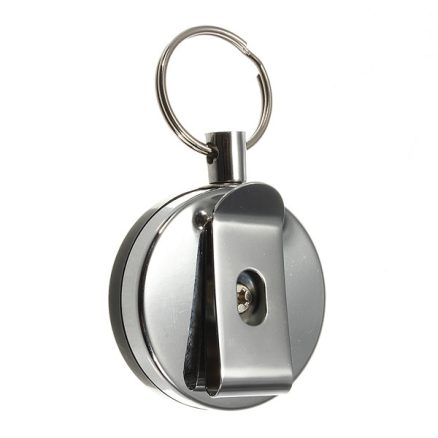 Stainless Steel Tool Belt Money Retractable Key Ring Pull Chain Clip 5