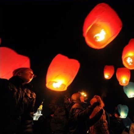 Love Heart Kong Ming Sky Lanterns Chinese Traditional Wishing Lamp 3