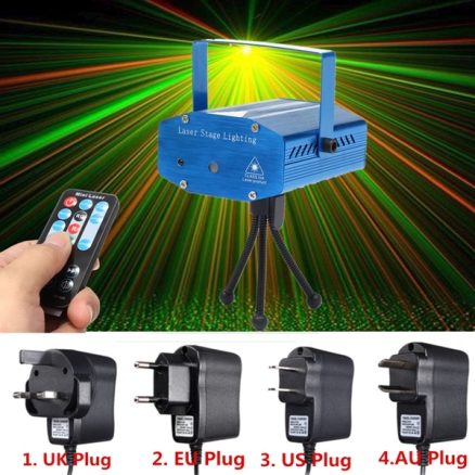 Mini R&G Auto/Voice Control LED Laser Stage Light Projector With Remote For Xmas Party KTV Disco 2