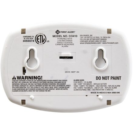 First Alert 1039727 Battery-Powered Carbon Monoxide Alarm with Backlit Digital Display 4