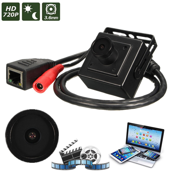 HD 720P 3.6mm Wired Mini CCTV IP Network Digital Video Camera CMOS Safty Hidden 2