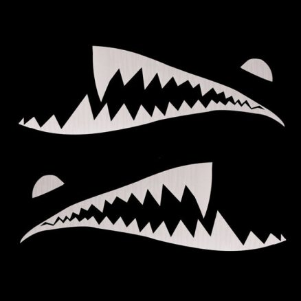 150cmx50cm Shark Month Teeth Vinyl Sticker Car Body Exterior Scratch Cover Decal Waterproof 4