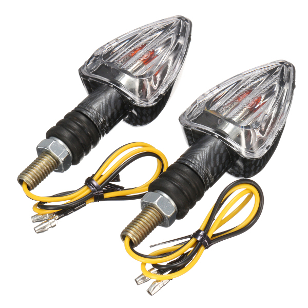 2X Motorcycle Turn Signal Lamp Motor Bike E-marked Carbon Mini Arrow Indicators Light Bulb 12V 4 2X Motorcycle Turn Signal Lamp Motor Bike E-marked Carbon Mini Arrow Indicators Light Bulb 12V - Image 4