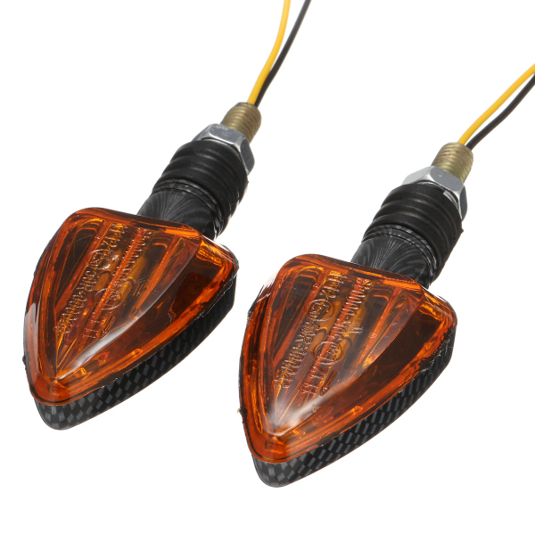 2X Motorcycle Turn Signal Lamp Motor Bike E-marked Carbon Mini Arrow Indicators Light Bulb 12V 6 2X Motorcycle Turn Signal Lamp Motor Bike E-marked Carbon Mini Arrow Indicators Light Bulb 12V - Image 6