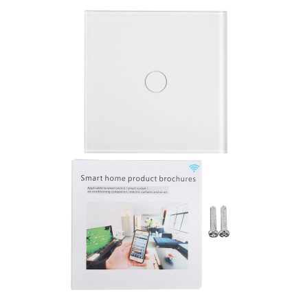 1 Gang 1 WIFI Smart Light Touch Remote Control Wall Switch For Amazon Alexa 2