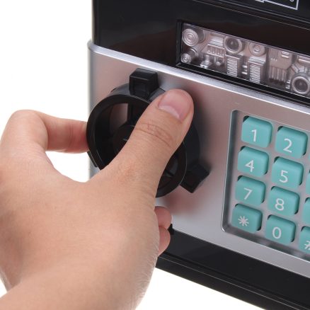 Code Key Lock Piggy Bank Coins Cash Saving Money Box Counter Mini Safe Box Gift For Children 7