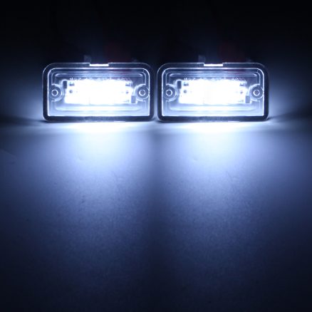 2Pcs 3SMD LED License Plate Lights for Mercedes CLK280 500 W209 C209 02-09 5