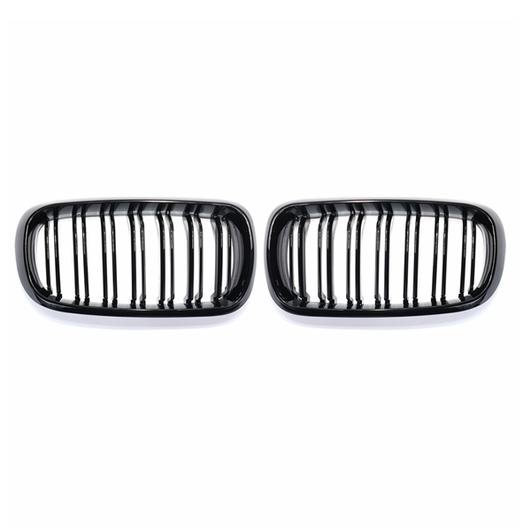 Gloss Black Front Sport Grill Grille Double Line For BMW F15/F16 X5 X6 2014-2017 1