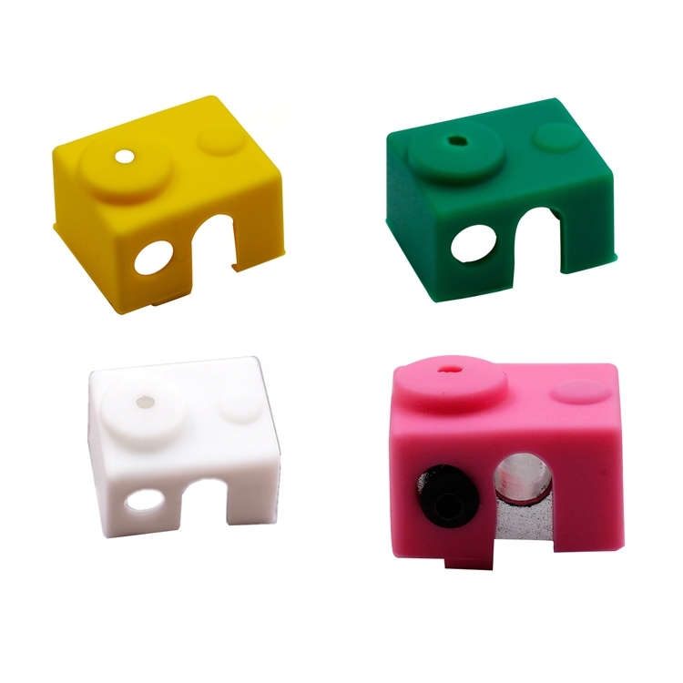 White/Pink/Yellow/Green Universal Hotend Block Insulation Sock Silicone Case For 3D Printer 1