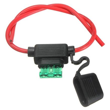 Car Fuse Holder Socket Blade Type In Line 6-32V with 10/15/20/30A Replacement Fuses Waterproof 5