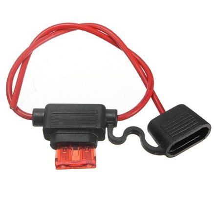 Car Fuse Holder Socket Blade Type In Line 6-32V with 10/15/20/30A Replacement Fuses Waterproof 6